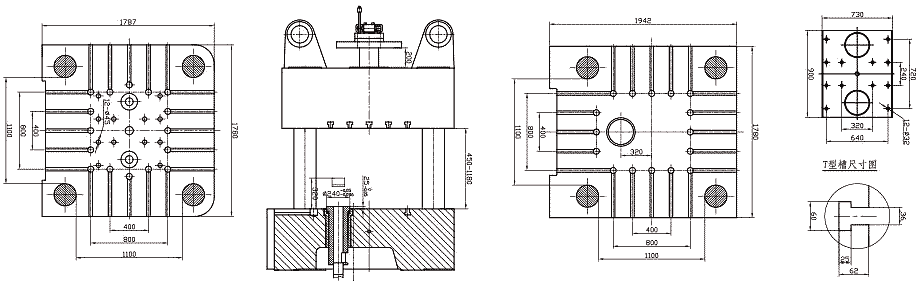 mold plate size of 1250tons/12500kN Cold Chamber Die Casting Machine