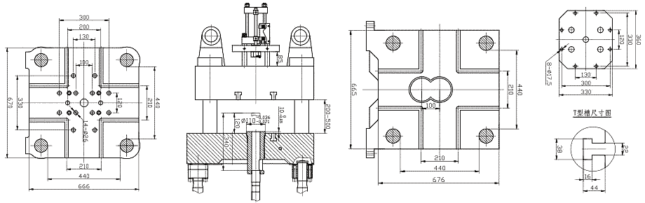 mold plate size of 150tons/1500kN Cold Chamber Die Casting Machine