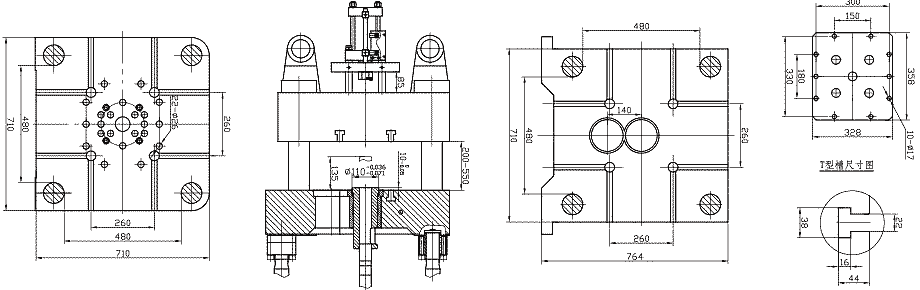 mold plate size of 180tons/1800kN Cold Chamber Die Casting Machine