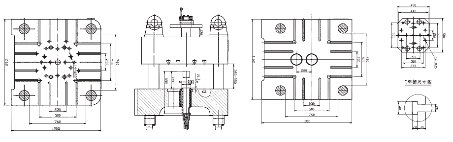 mold plate size of 550tons/5500kN Cold Chamber Die Casting Machine