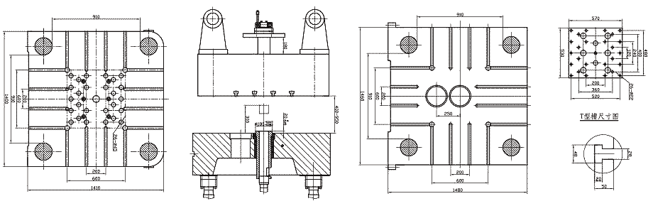 mold plate size of 850tons/8500kN Cold Chamber Die Casting Machine